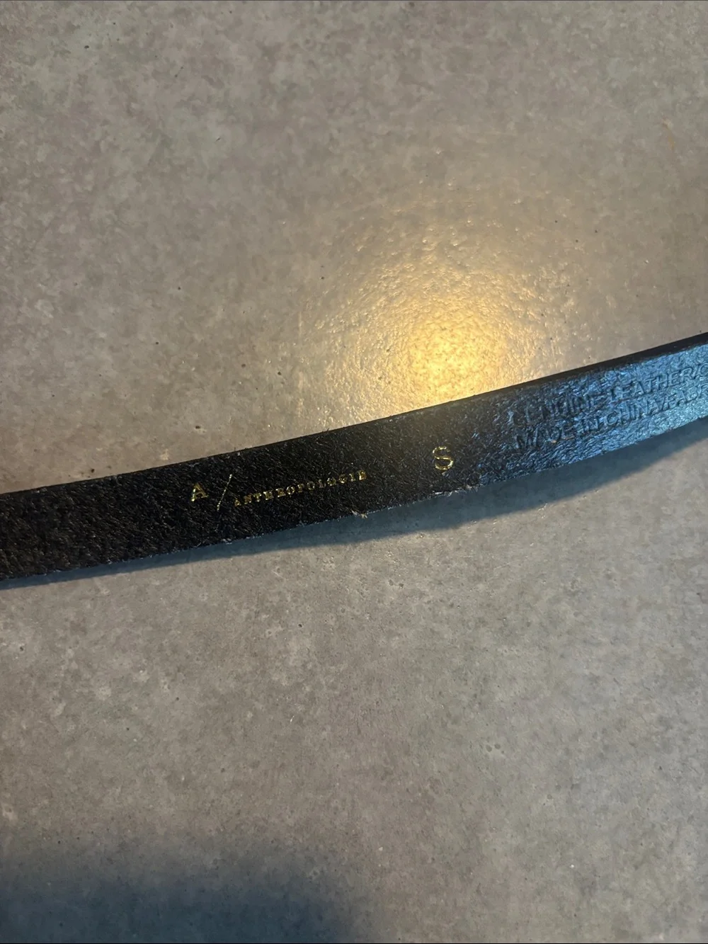 Anthropologie Black Leather Belt with Silver Oval Buckle